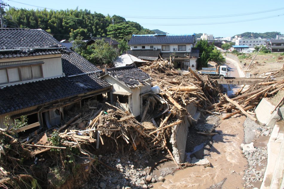 奥能登豪雨による被害状況　輪島市久手川町